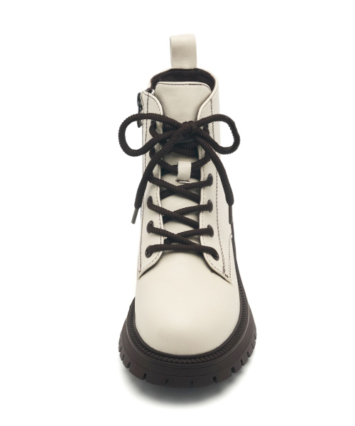 SPUR(シュプール)の「Etre Race Up Walker Boots ワーカーブーツ5CM -VA9057 (2カラー)(ブーツ・レディース・アイボリー/ブラック・23cm/23.5cm/24cm/24.5cm/25cm)」の4枚目の写真