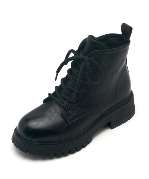 SPUR(シュプール)の「Etre Race Up Walker Boots ワーカーブーツ5CM -VA9057 (2カラー)(ブーツ・レディース・アイボリー/ブラック・23cm/23.5cm/24cm/24.5cm/25cm)」の3枚目の写真