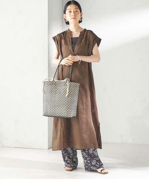 SHIPS（シップス）の「【SHIPS別注】NHE: TO（かごバッグ・レディース・ダークグレー・ONE SIZE）」の11枚目の写真
