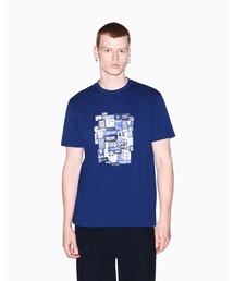 【A|X アルマーニ エクスチェンジ】ロゴコラージュ レギュラーフィット 半袖クルーネックTシャツ/REGULAR（EC限定カラー含）