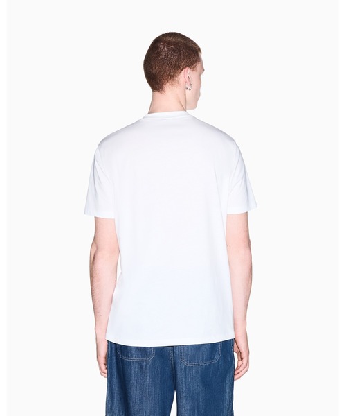 ARMANI EXCHANGE（アルマーニエクスチェンジ）の「【A|X アルマーニ エクスチェンジ】ロゴコラージュ レギュラーフィット 半袖クルーネックTシャツ/REGULAR（EC限定カラー含）（Tシャツ/カットソー・メンズ・オフホワイト/ブルー・LARGE/MEDIUM/SMALL/X-LARGE/XX-LARGE/X-SMALL）」の7枚目の写真