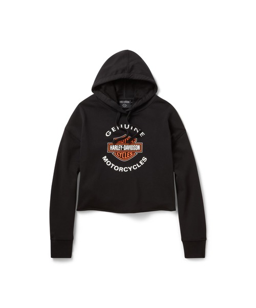 Harley-Davidson（ハーレーダビッドソン）の「H-D(R) エッセンシャル・カットオフ・フーディー（パーカー・レディース・ブラック系その他・MEDIUM/SMALL/LARGE）」の3枚目の写真