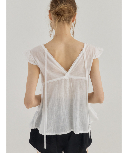 Sorry,Too Much Love(ソーリートゥーマッチラブ)の「Pintuck Lace Tiered Blouse_Ivory(シャツ/ブラウス・レディース・その他・FREE)」の3枚目の写真