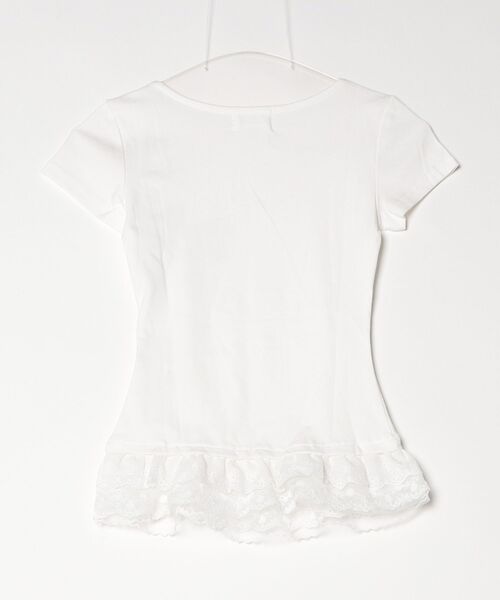 tinkerend(ティンカーエンド)の「Rhinestone Lace Cross T-shirt / ラインストーンレースクロスTシャツ(Tシャツ/カットソー・レディース・ホワイト・FREE)」の2枚目の写真