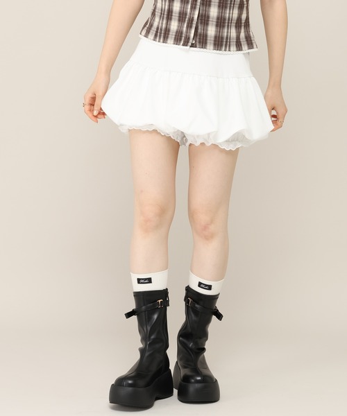 Heather(ヘザー)の「レイヤードバルーンミニスカート 1051887(スカート・レディース・ドット/オフホワイト/ブラック・S/M)」の7枚目の写真