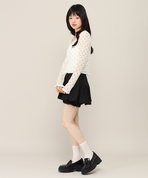 Heather(ヘザー)の「レイヤードバルーンミニスカート 1051887(スカート・レディース・ドット/オフホワイト/ブラック・S/M)」の18枚目の写真