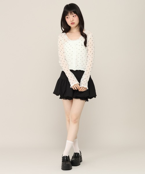Heather(ヘザー)の「レイヤードバルーンミニスカート 1051887(スカート・レディース・ドット/オフホワイト/ブラック・S/M)」の19枚目の写真