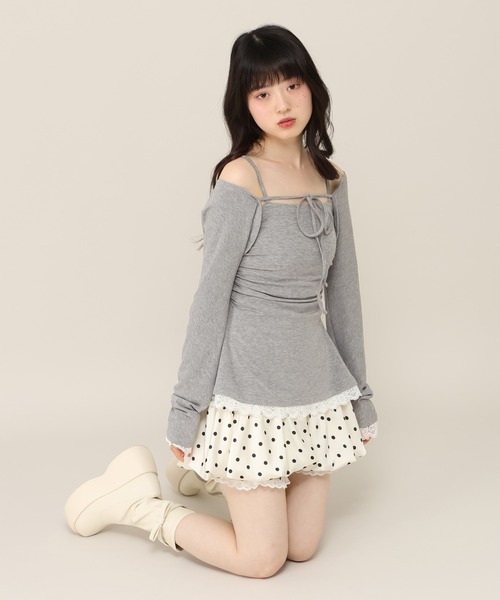 Heather(ヘザー)の「レイヤードバルーンミニスカート 1051887(スカート・レディース・ドット/オフホワイト/ブラック・S/M)」の22枚目の写真