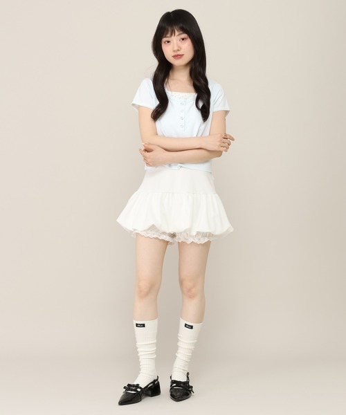 Heather(ヘザー)の「レイヤードバルーンミニスカート 1051887(スカート・レディース・ドット/オフホワイト/ブラック・S/M)」の10枚目の写真