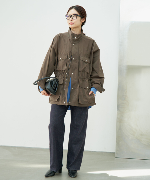 IENA（イエナ）の「《手洗い可》撥水ポリエステルツイルユーティリティジャケット（その他アウター・レディース・カーキ/ブラック・FREE）」の21枚目の写真