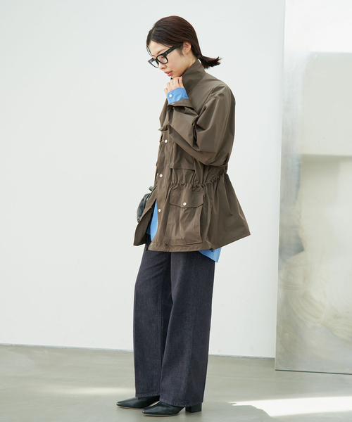 IENA（イエナ）の「《手洗い可》撥水ポリエステルツイルユーティリティジャケット（その他アウター・レディース・カーキ/ブラック・FREE）」の22枚目の写真