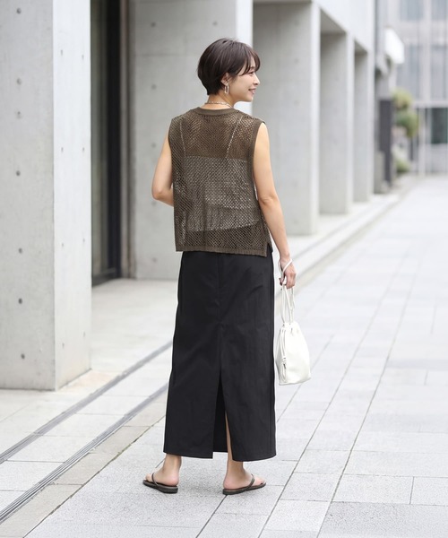 STYLE DELI(スタイルデリ)の「センターハギパッカリングスカート(スカート・レディース・ホワイト/グレー/ブラック・FREE)」の8枚目の写真