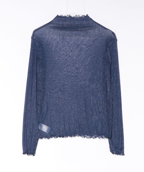 B.I.D.(ビーアイディー)の「《Bz》【456892】ラメシースルートップス(RZ)(Tシャツ/カットソー・レディース・ブラック/ホワイト/ネイビー・F)」の5枚目の写真