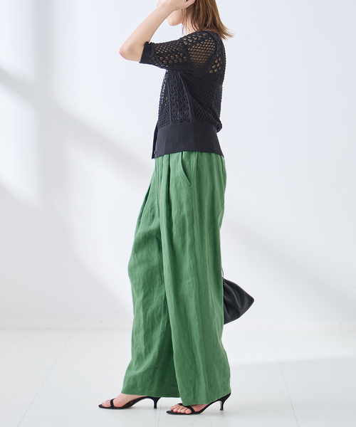 journal standard L'essage(ジャーナルスタンダードレサージュ)の「フレンチリネンイージーパンツ(その他パンツ・レディース・アイボリー/ブラック/グリーン系その他・36/38)」の17枚目の写真