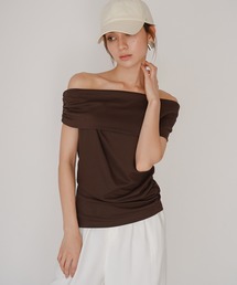 KINO THE KEI | ボートネック オフショルダー 2WAY トップス KINO THE KEI(Tシャツ/カットソー)
