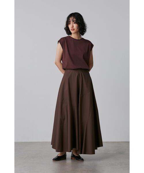 YLEVE(イレーヴ)の「YLEVE / SUVIN COTTON TYPEWRITER SKIRT(スカート・レディース・ブラウン/ブラック・1/0/2)」の2枚目の写真