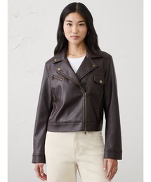 BANANA REPUBLIC FACTORY STORE ヴィーガンレザー クロップドモトジャケット
