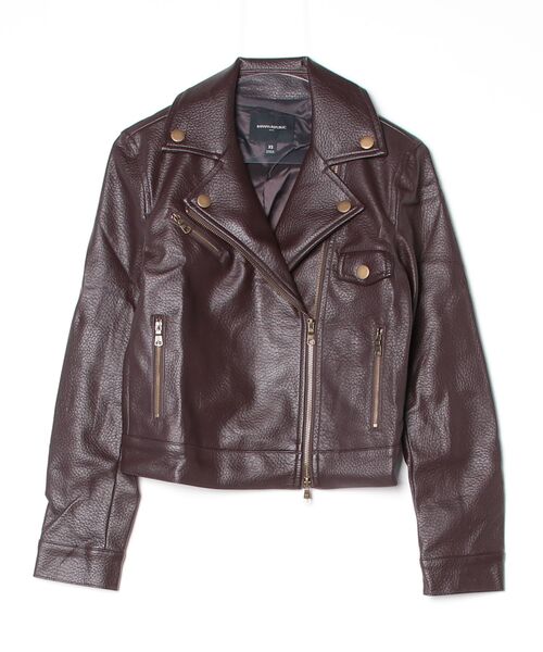 BANANA REPUBLIC FACTORY STORE(バナナリパブリック ファクトリーストア)の「BANANA REPUBLIC FACTORY STORE ヴィーガンレザー クロップドモトジャケット(ライダースジャケット・レディース・ブラウン/ブラック・XS/S/M/L)」の8枚目の写真