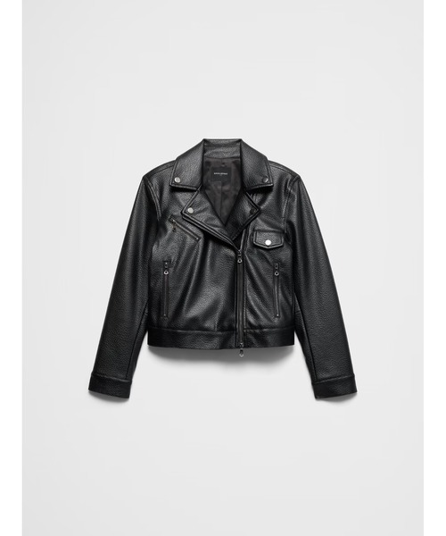 BANANA REPUBLIC FACTORY STORE(バナナリパブリック ファクトリーストア)の「BANANA REPUBLIC FACTORY STORE ヴィーガンレザー クロップドモトジャケット(ライダースジャケット・レディース・ブラウン/ブラック・XS/S/M/L)」の7枚目の写真