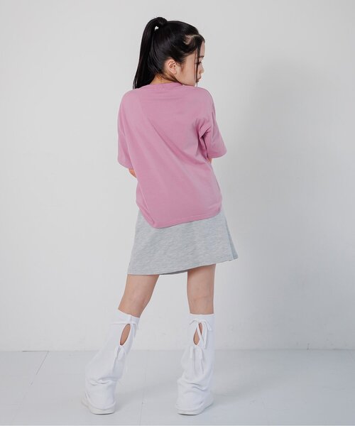 algy（アルジー）の「スタッズロゴアップリケ半袖Tシャツ（Tシャツ/カットソー・キッズ・ピンク/ラベンダー/チャコール・160/150/140/130）」の7枚目の写真
