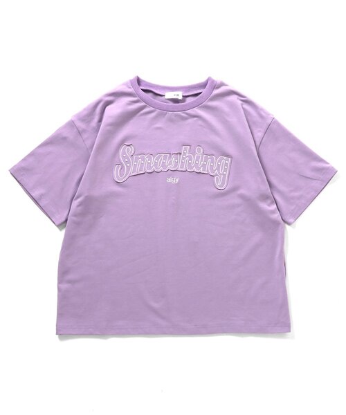 algy（アルジー）の「スタッズロゴアップリケ半袖Tシャツ（Tシャツ/カットソー・キッズ・ピンク/ラベンダー/チャコール・160/150/140/130）」の9枚目の写真