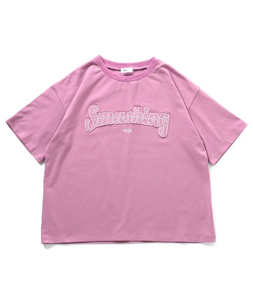 algy（アルジー）の「スタッズロゴアップリケ半袖Tシャツ（Tシャツ/カットソー・キッズ・ピンク/ラベンダー/チャコール・160/150/140/130）」の10枚目の写真