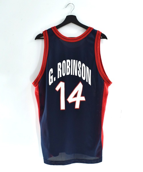 LABORATORY R（ラボラトリーアール）の「【USED】90's Champion "TEAM USA #14" バスケ ゲームシャツ USA製（タンクトップ・メンズ・ネイビー・MEDIUM）」の5枚目の写真