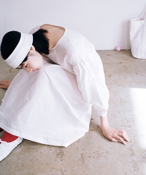 shesaidthat(シーセッドザット)の「shesaidthat - ギャザーワンピース / Gather Dress(ワンピース・レディース・ネイビー/ホワイト・FREE)」の12枚目の写真