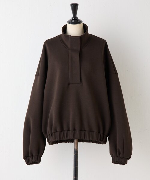 BEARDSLEY(ビアズリー)の「スタンドカラーダンボールプルオーバー(Tシャツ/カットソー・レディース・ブラウン/グレー・FREE)」の15枚目の写真