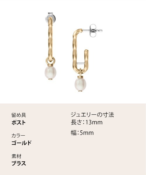 SKAGEN（スカーゲン）の「スカーゲン アクセサリー レディース ピアス ゴールド SKJ5025710（ピアス（両耳用）・レディース・ゴールド・FREE）」の8枚目の写真