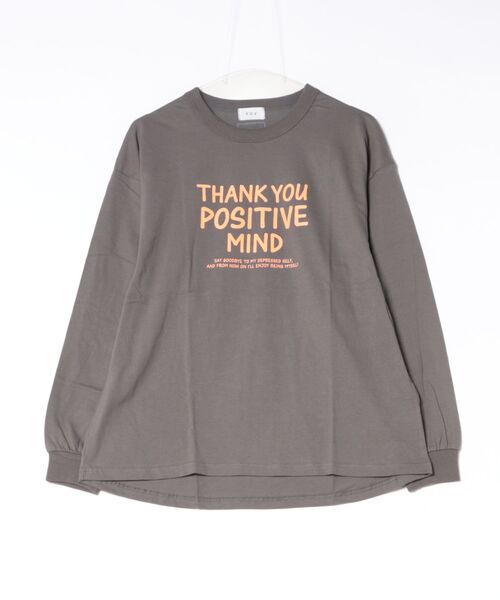 FOV(フォブ)の「フォブ POSITIVE MIND L/S Tシャツ(Tシャツ/カットソー・レディース・チャコールグレー/ブラック/ベージュ系その他・F)」の7枚目の写真