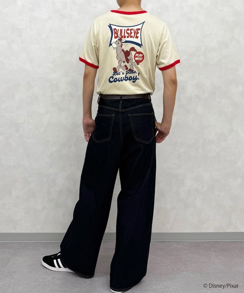 DOUBLE NAME(ダブルネーム)の「【TOY STORY】レトロポップリンガーTEE(Tシャツ/カットソー・レディース・オフホワイト/ネイビー・FREE)」の19枚目の写真