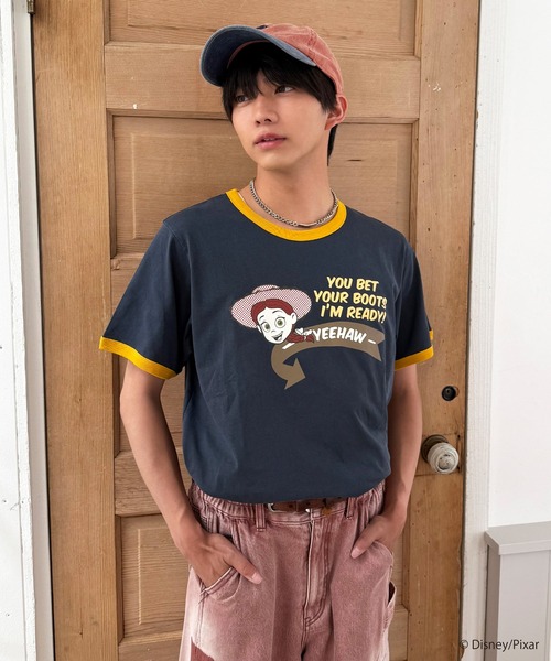 DOUBLE NAME(ダブルネーム)の「【TOY STORY】レトロポップリンガーTEE(Tシャツ/カットソー・レディース・オフホワイト/ネイビー・FREE)」の16枚目の写真