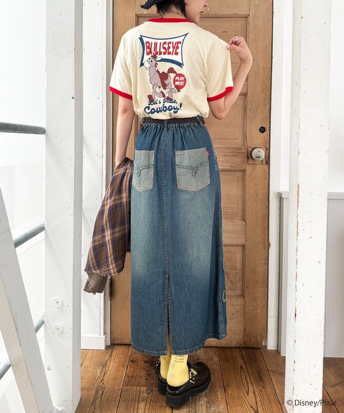 DOUBLE NAME(ダブルネーム)の「【TOY STORY】レトロポップリンガーTEE(Tシャツ/カットソー・レディース・オフホワイト/ネイビー・FREE)」の7枚目の写真