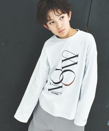 MUUNAA（ムウナ）の「スムースMOONロゴ長袖Tシャツ（Tシャツ/カットソー）」