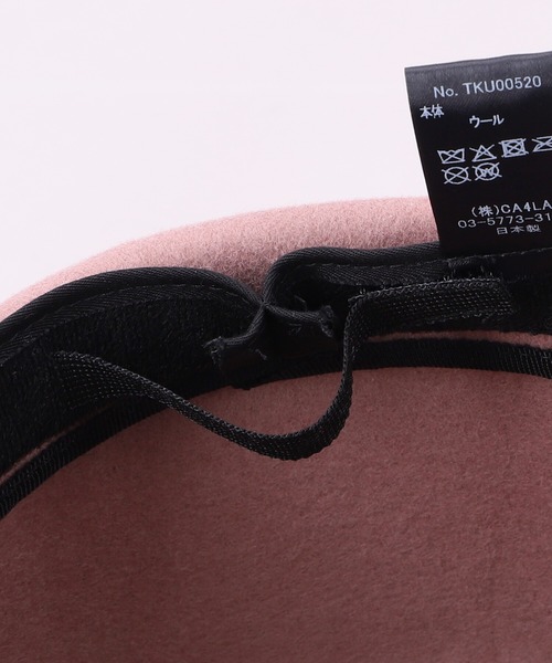 CA4LA(カシラ)の「SOMEWHERE F12(キャスケット・レディース・ベージュ/ピンク/ブラック・ONESIZE)」の9枚目の写真