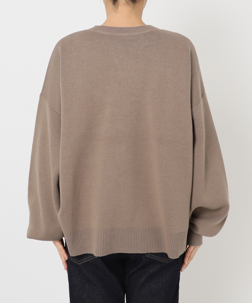 SLOBE IENA(スローブイエナ)の「《WEB限定カラーあり/シリーズあり/追加》サガラ刺繍スウェットライクニット(ニット/セーター・レディース・チャコールグレー/ブラック/ベージュ/ネイビー・FREE)」の17枚目の写真