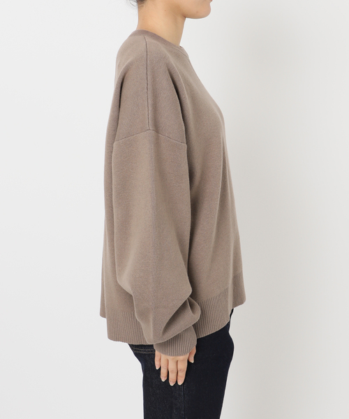 SLOBE IENA(スローブイエナ)の「《WEB限定カラーあり/シリーズあり/追加》サガラ刺繍スウェットライクニット(ニット/セーター・レディース・チャコールグレー/ブラック/ベージュ/ネイビー・FREE)」の18枚目の写真