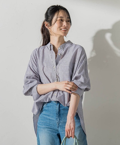 LAUTREAMONT（ロートレアモン）の「2WAYアレンジブラウス（シャツ/ブラウス・レディース・ブラウン/ピンク/ブラウン系その他・9号）」の8枚目の写真