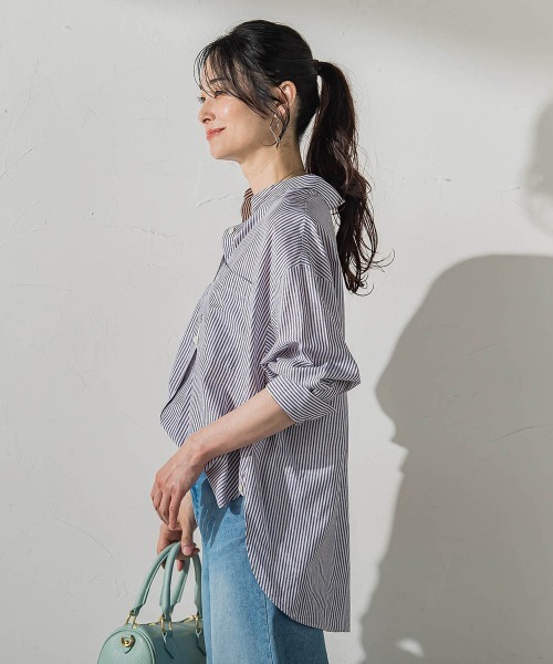 LAUTREAMONT（ロートレアモン）の「2WAYアレンジブラウス（シャツ/ブラウス・レディース・ブラウン/ピンク/ブラウン系その他・9号）」の9枚目の写真