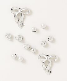 Vini（ヴィニ）の「シルバーリボン＆メタルシューズチャームセット（シューズアクセサリー）」