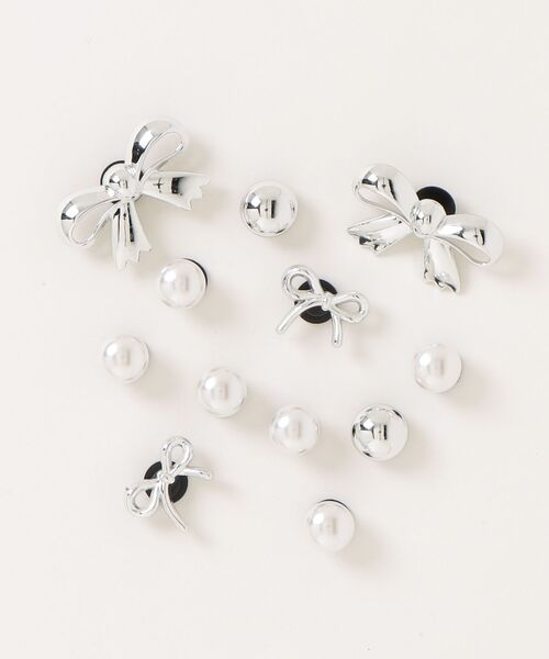Vini(ヴィニ)の「シルバーリボン&メタルシューズチャームセット(シューズアクセサリー・レディース・シルバー系その他/シルバー系その他2・FREE)」の5枚目の写真