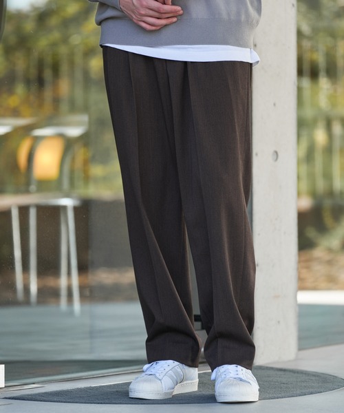 URBAN RESEARCH DOORS(アーバンリサーチドアーズ)の「『UR TECH』完声2タックワイドトラウザー(その他パンツ・メンズ・ブラック/ブラウン/チェック・MEDIUM/LARGE/SMALL)」の13枚目の写真