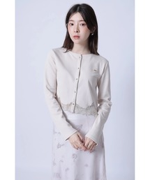 Rirandture（リランドチュール）の「レースヘムカットカーディガン（Tシャツ/カットソー）」