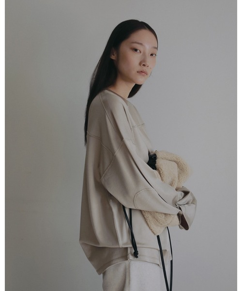 anuke(アンヌーク)の「Panel Over Long T-shrits(Tシャツ/カットソー・レディース・ブラウン/ベージュ・FREE)」の15枚目の写真
