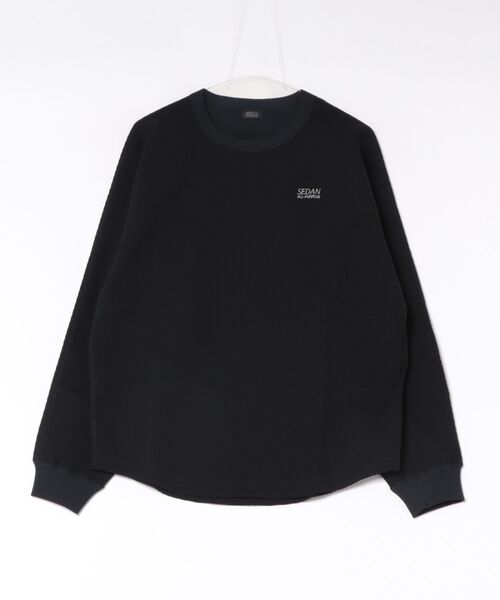 Bshop(ビショップ)の「SEDAN ALL-PURPOSE | OG Logo Waffle L/S Tee(Tシャツ/カットソー・メンズ・ブラック・M)」の1枚目の写真