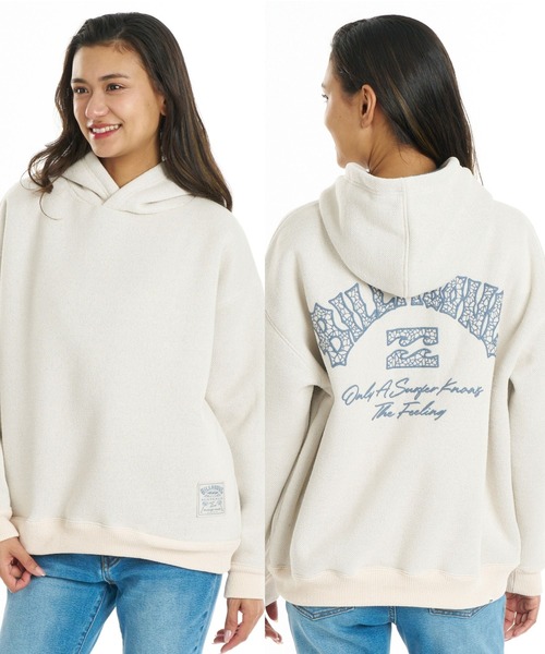 BILLABONG(ビラボン)の「BILLABONG ウィメンズ SHAGGY BONDING ARCH PARKA パーカー 【2026年秋冬モデル】/ビラボンバックプリントプルオーバーフーディー(パーカー・レディース・アイボリー/オフホワイト/ブルー系その他・MEDIUM/LARGE)」の2枚目の写真