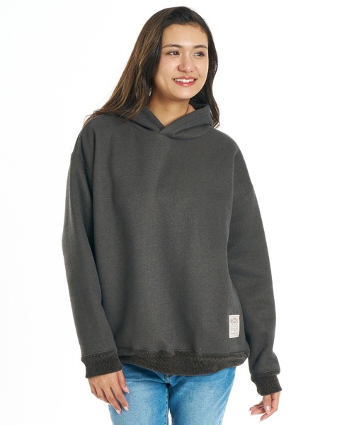 BILLABONG(ビラボン)の「BILLABONG ウィメンズ SHAGGY BONDING ARCH PARKA パーカー 【2026年秋冬モデル】/ビラボンバックプリントプルオーバーフーディー(パーカー・レディース・アイボリー/オフホワイト/ブルー系その他・MEDIUM/LARGE)」の15枚目の写真