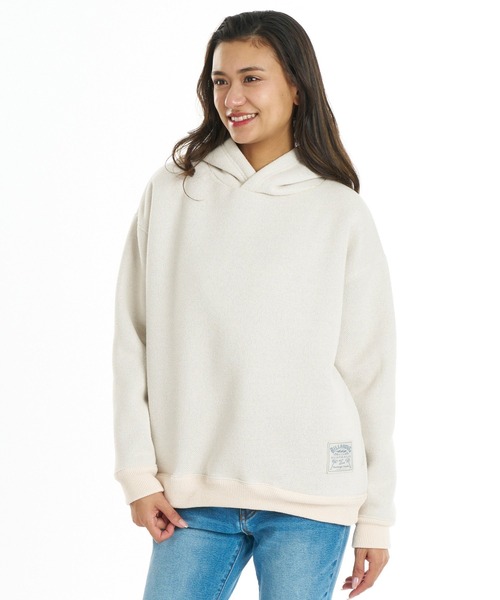 BILLABONG(ビラボン)の「BILLABONG ウィメンズ SHAGGY BONDING ARCH PARKA パーカー 【2026年秋冬モデル】/ビラボンバックプリントプルオーバーフーディー(パーカー・レディース・アイボリー/オフホワイト/ブルー系その他・MEDIUM/LARGE)」の18枚目の写真