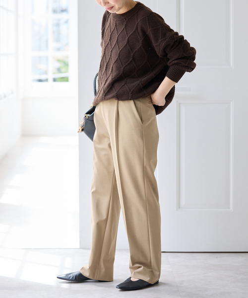 Spick & Span(スピックアンドスパン)の「2WAYストレッチスリムストレートパンツ(スラックス・レディース・ブラック/ベージュ・36/38)」の21枚目の写真